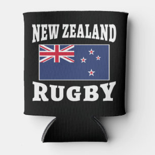 Enfriador De Latas Bandera de Nueva Zelanda Bandera Kiwi Rugby T-Shi