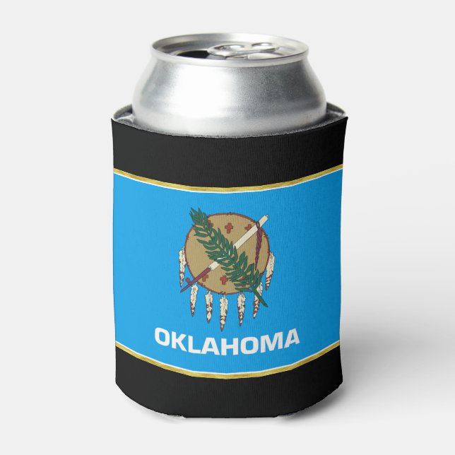 Enfriador De Latas Bandera de Oklahoma (Lata Anverso)