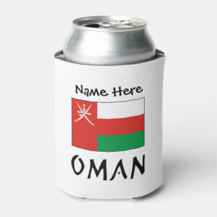 Enfriador De Latas Bandera de Omán Nombre Personalizado