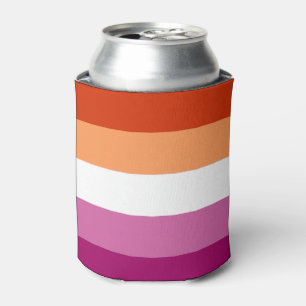 Enfriador De Latas Bandera de Orgullo Lesbiano (5 Franjas)