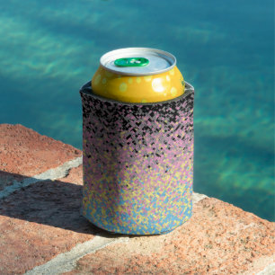 Enfriador De Latas Bandera de orgullo poligénero pixelada funky tripp