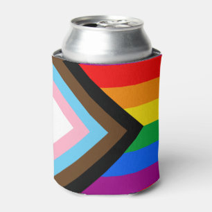 Enfriador De Latas Bandera de Orgullo Progresista LGBTQ+