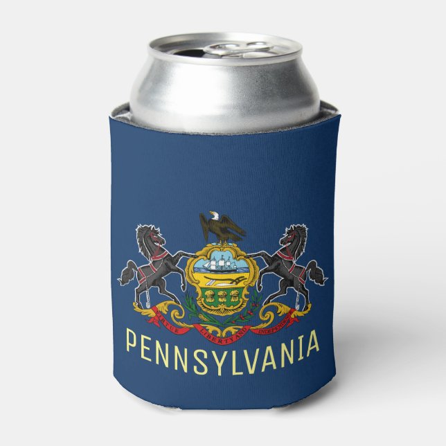 Enfriador De Latas Bandera de Pennsylvania (Lata Anverso)
