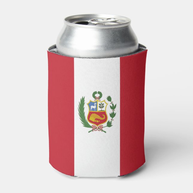 Enfriador De Latas Bandera de Perú (Lata Anverso)