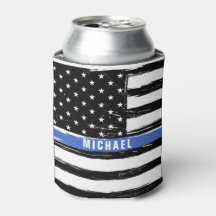 Bandera de policía Thin Blue Line personalizada co