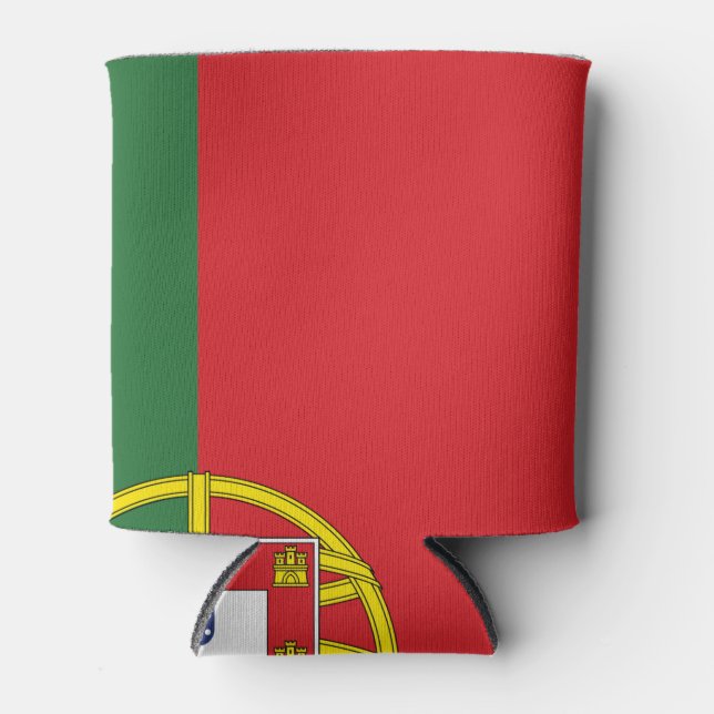 Enfriador De Latas Bandera de Portugal, regalo de orgullo patriótico  (Anverso)