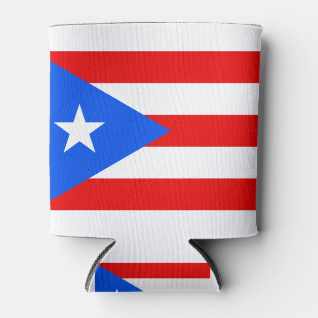 Enfriador De Latas Bandera de Puerto Rico (Anverso)