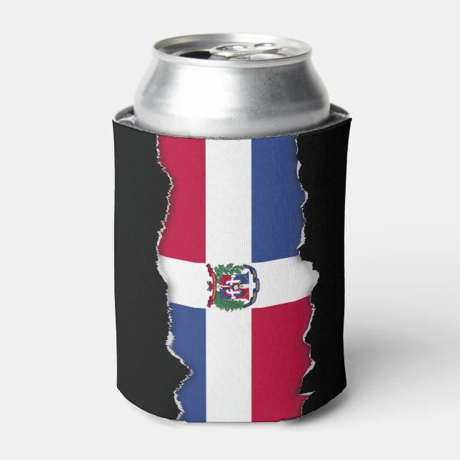 Enfriador De Latas Bandera de República Dominicana (Lata Anverso)