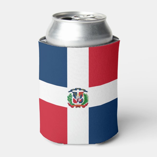 Enfriador De Latas Bandera de República Dominicana (Lata Anverso)