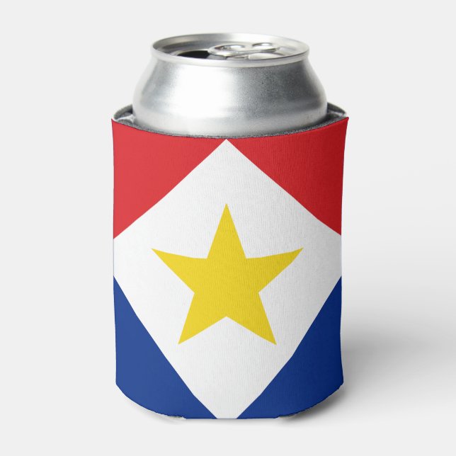 Enfriador De Latas Bandera de Saba (Lata Anverso)