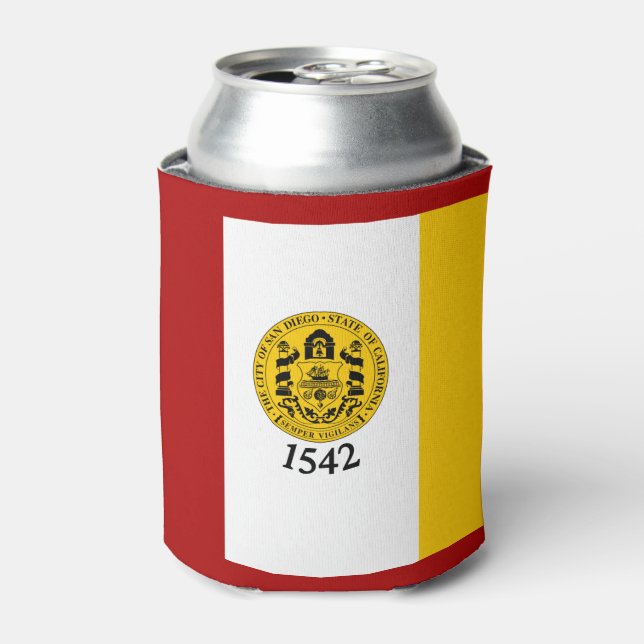 Enfriador De Latas Bandera de San Diego, California (Lata Anverso)