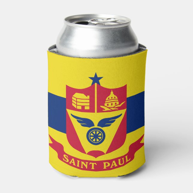 Enfriador De Latas Bandera de San Pablo, Refrigerador de bebidas de M (Lata Anverso)