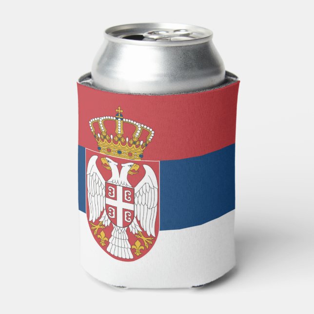 Enfriador De Latas Bandera de Serbia (Lata Anverso)