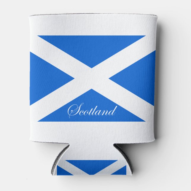 Enfriador De Latas Bandera de St-Andrews-Cross (Saltire) Escocia (Anverso)