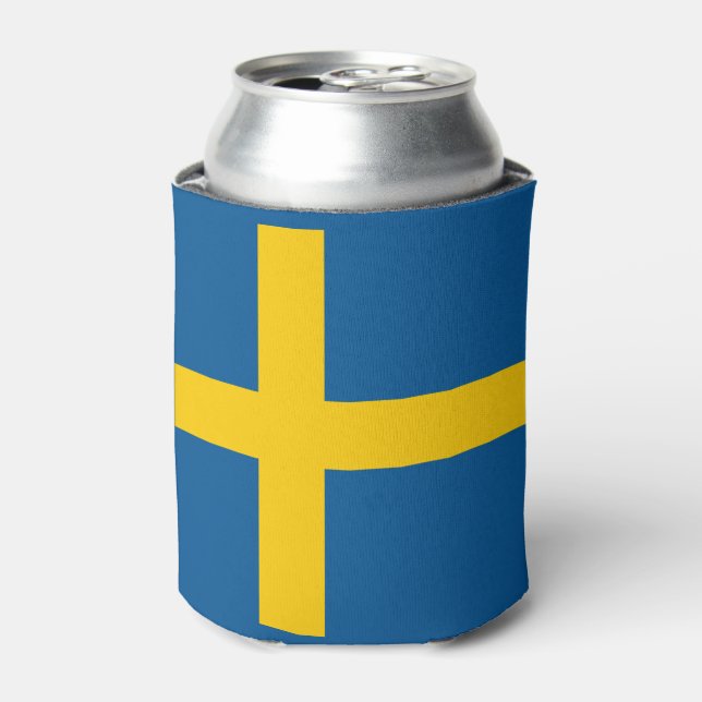 Enfriador De Latas Bandera de Suecia (Lata Anverso)