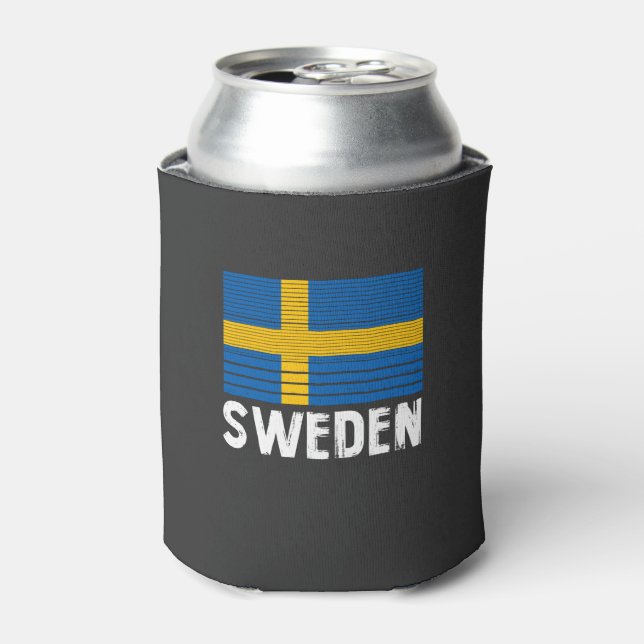 Enfriador De Latas Bandera de Suecia (Lata Anverso)