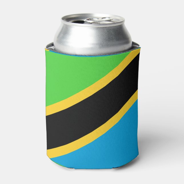 Enfriador De Latas Bandera de Tanzania (Lata Anverso)