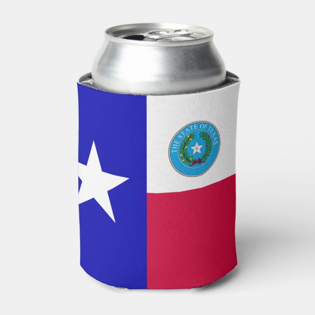 Enfriador De Latas Bandera de Texas (Lata Anverso)
