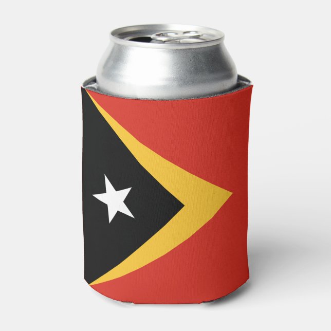 Enfriador De Latas Bandera de Timor Oriental (Lata Anverso)