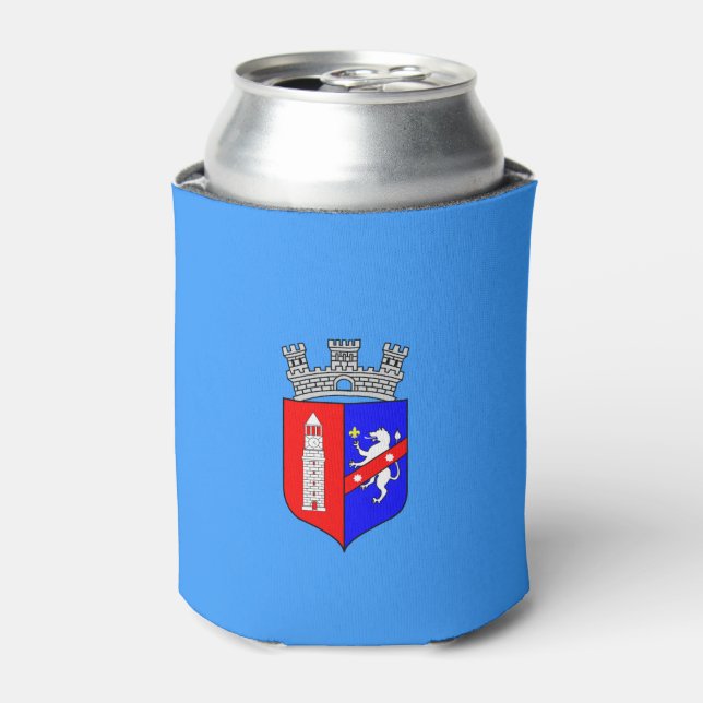 Enfriador De Latas Bandera de Tirana, Refrigerador de bebidas de Alba (Lata Anverso)
