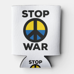 Enfriador De Latas Bandera de Ucrania contra la guerra