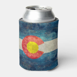 Enfriador De Latas Bandera del Estado de Colorado con aspecto retro d