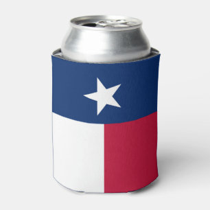 Enfriador De Latas Bandera del estado de Tejas - color auténtico de