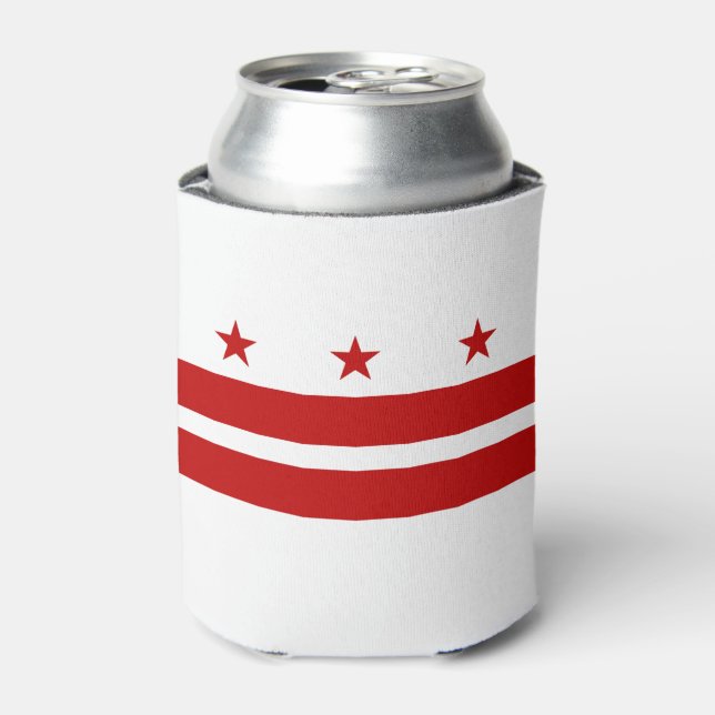 Enfriador De Latas Bandera del estado de Washington DC (Lata Anverso)