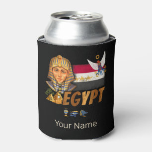 Enfriador De Latas Bandera Del Faraón Vintage De Egipto Y Souvenir De