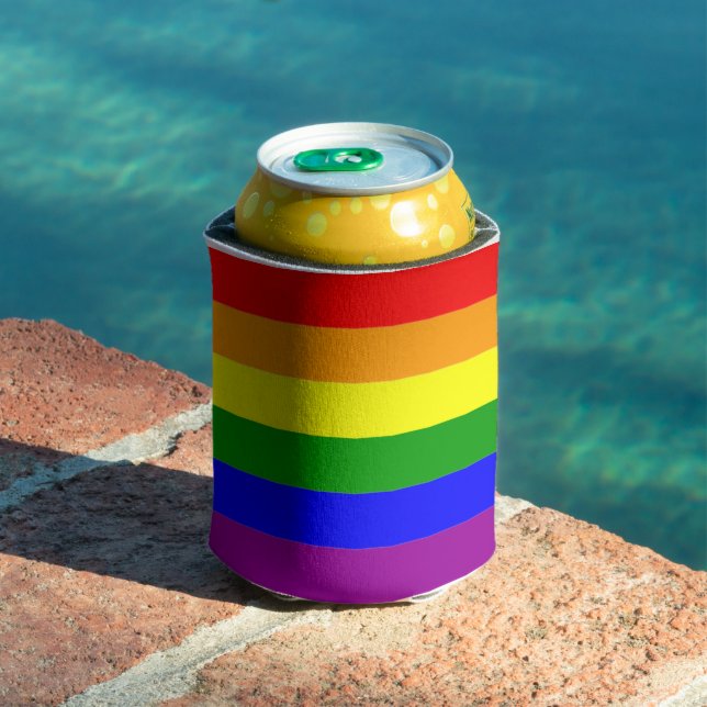Enfriador De Latas Bandera del orgullo arcoiris LGBTQIA+ (Piscina in situ)