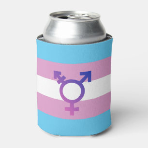 Enfriador De Latas Bandera del Orgullo Trans