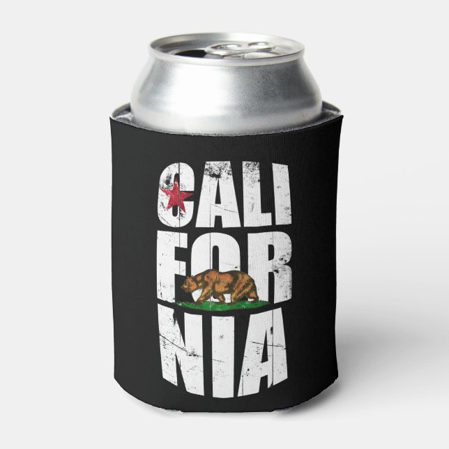 Enfriador De Latas Bandera del oso de California (Lata Anverso)