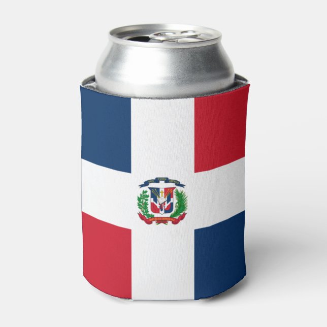 Enfriador De Latas Bandera dominicana (Lata Anverso)