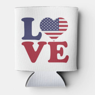Enfriador De Latas Bandera estadounidense amor patriótico