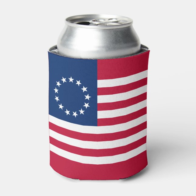 Enfriador De Latas Bandera estadounidense de Betsy Ross (Lata Anverso)