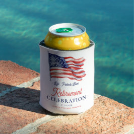 Enfriador De Latas Bandera estadounidense moderna 4 de julio: Jubilac