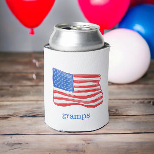Enfriador De Latas Bandera estadounidense personalizada