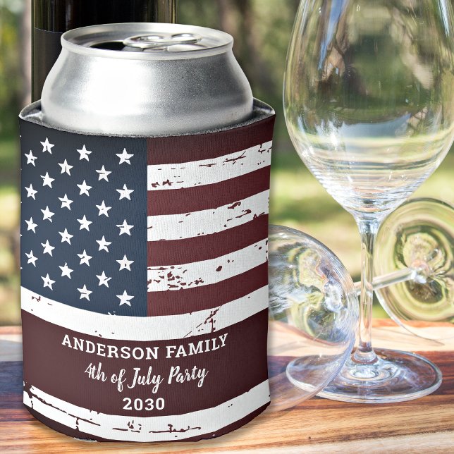 Enfriador De Latas Bandera estadounidense personalizada 4 de julio Pa (Subido por el creador)