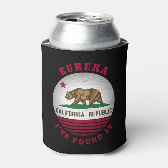 ENFRIADOR DE LATAS BANDERA ESTATAL CALIFORNIA EUREKA (Lata Anverso)
