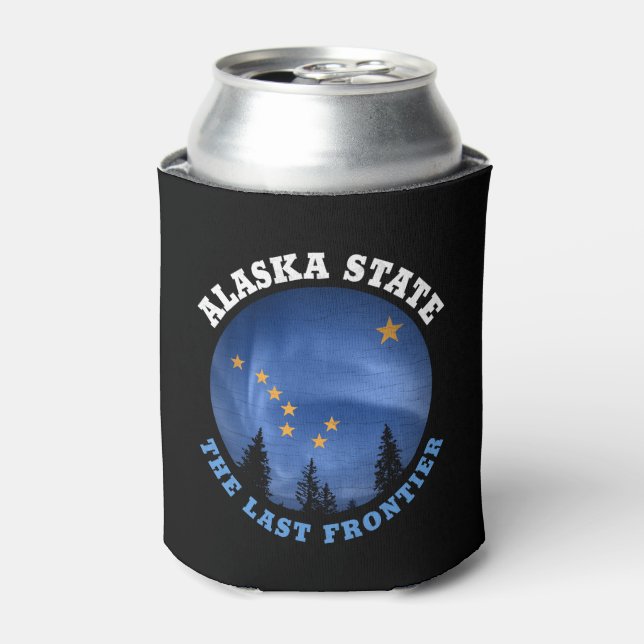 ENFRIADOR DE LATAS BANDERA ESTATAL DE ALASKA (Lata Anverso)