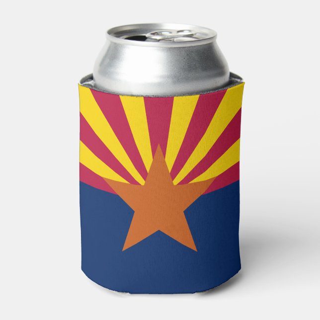 Enfriador De Latas Bandera Estatal de Arizona (Lata Anverso)