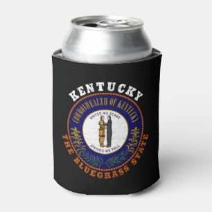 ENFRIADOR DE LATAS BANDERA ESTATAL DE BLUEGRASS DE KENTUCKY
