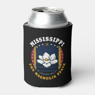 ENFRIADOR DE LATAS BANDERA ESTATAL DE MISSISSIPPI MAGNOLIA