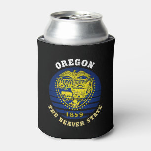 ENFRIADOR DE LATAS BANDERA ESTATAL DE OREGON BEAVER