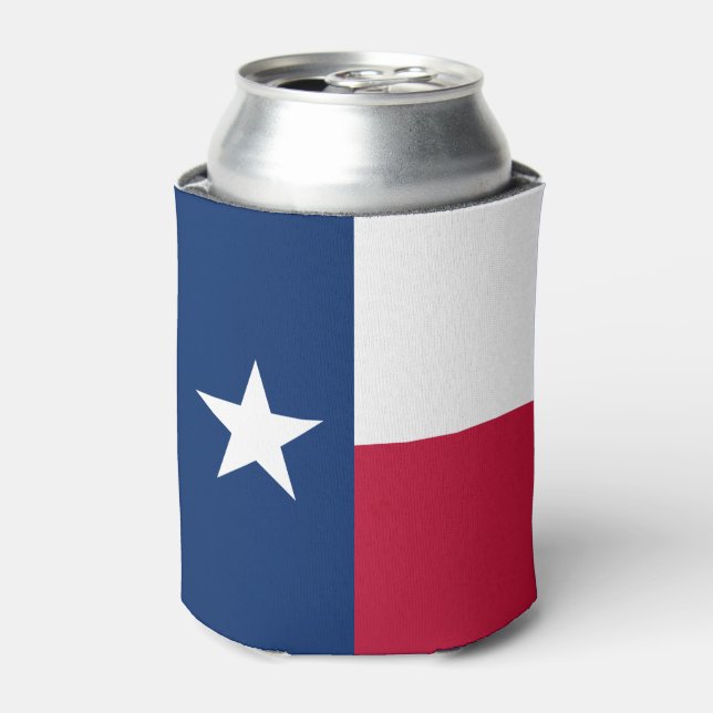 Enfriador De Latas Bandera Estatal de Texas (Lata Anverso)