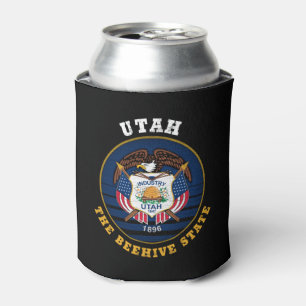 ENFRIADOR DE LATAS BANDERA ESTATAL DE UTAH BEEHIVE