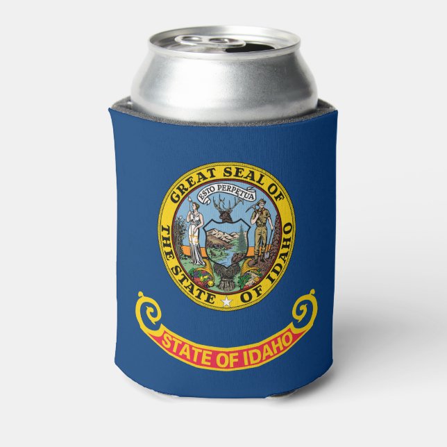 Enfriador De Latas Bandera Estatal Idaho (Reverso de la lata)