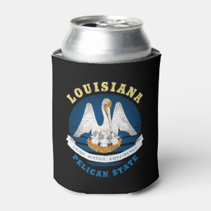 ENFRIADOR DE LATAS BANDERA ESTATAL LOUISIANA PELICANA