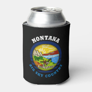 ENFRIADOR DE LATAS BANDERA ESTATAL MONTANA BIG SKY
