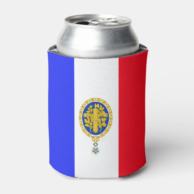 Enfriador De Latas Bandera francesa Emblem (Lata Anverso)